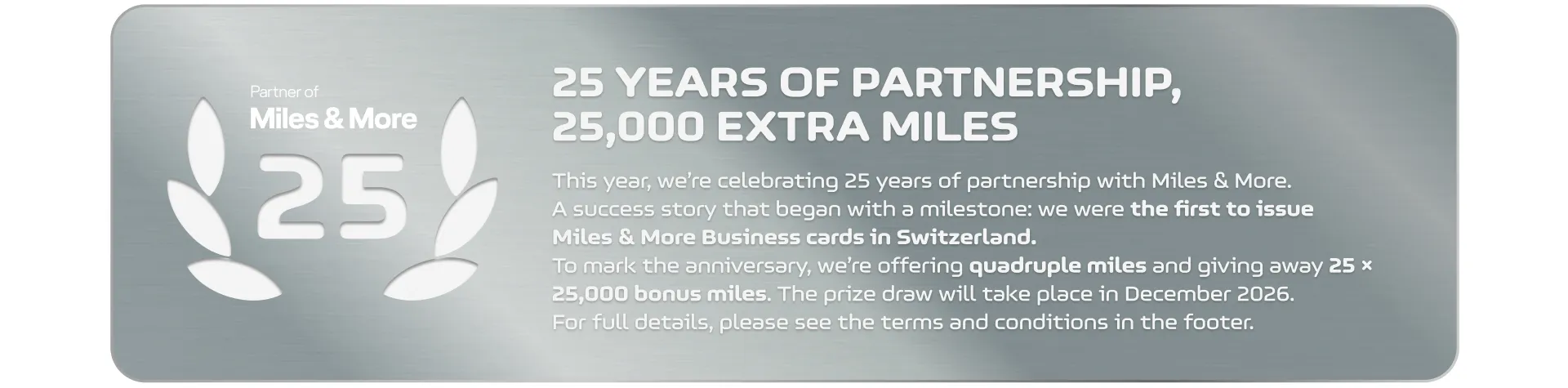Miles & More - 25 years of partnership